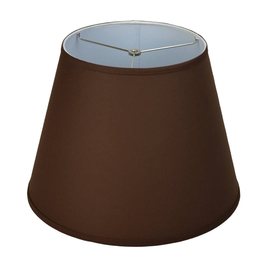 11 in. Top Diameter x 17 in. Bottom Diameter x 13 in. Slant Linen Coffee Empire Lamp Shade GRN4_T4DVU28